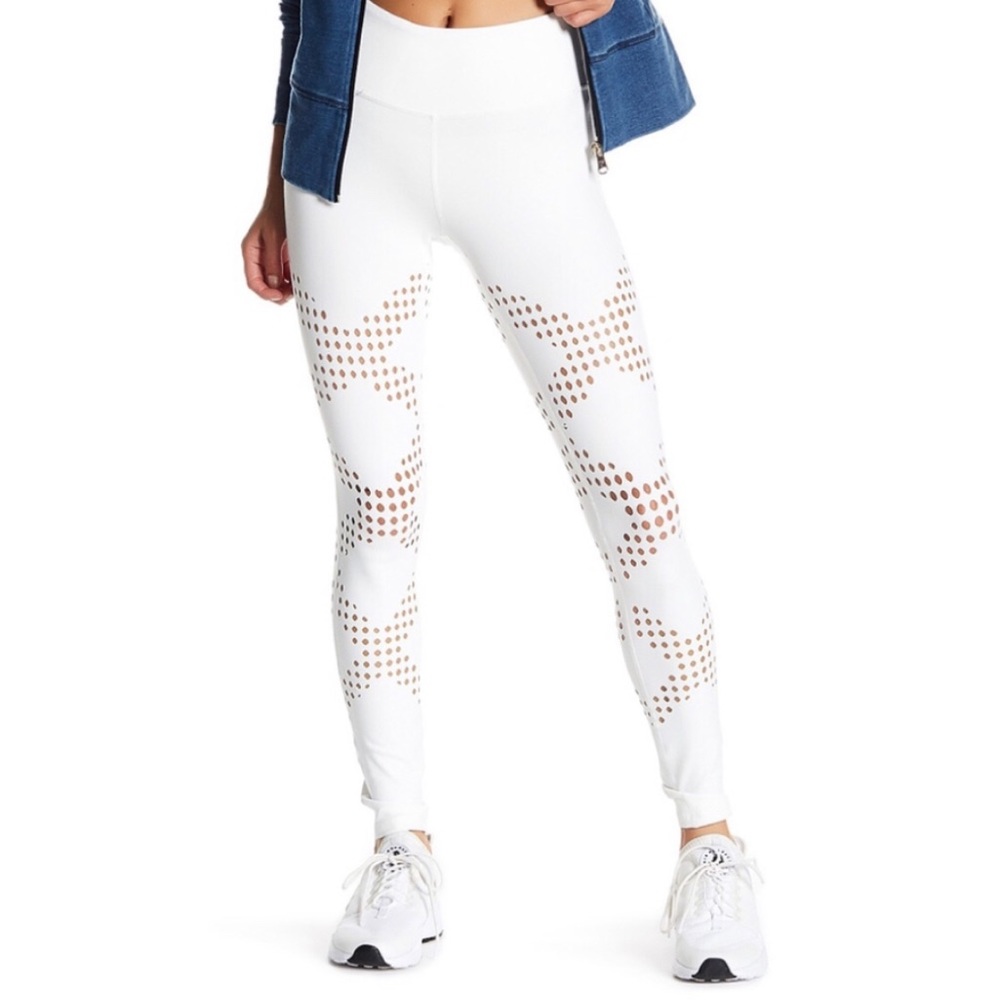Prjon Cross Laser-Cut Legging White - Picture 1 of 7